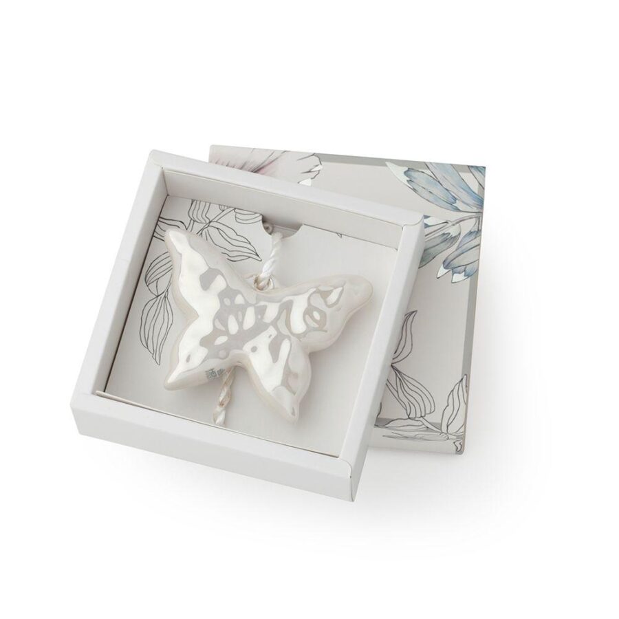 farfalla appendino bianca 8cm