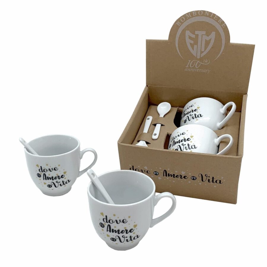 set 2 tazze cappuccino