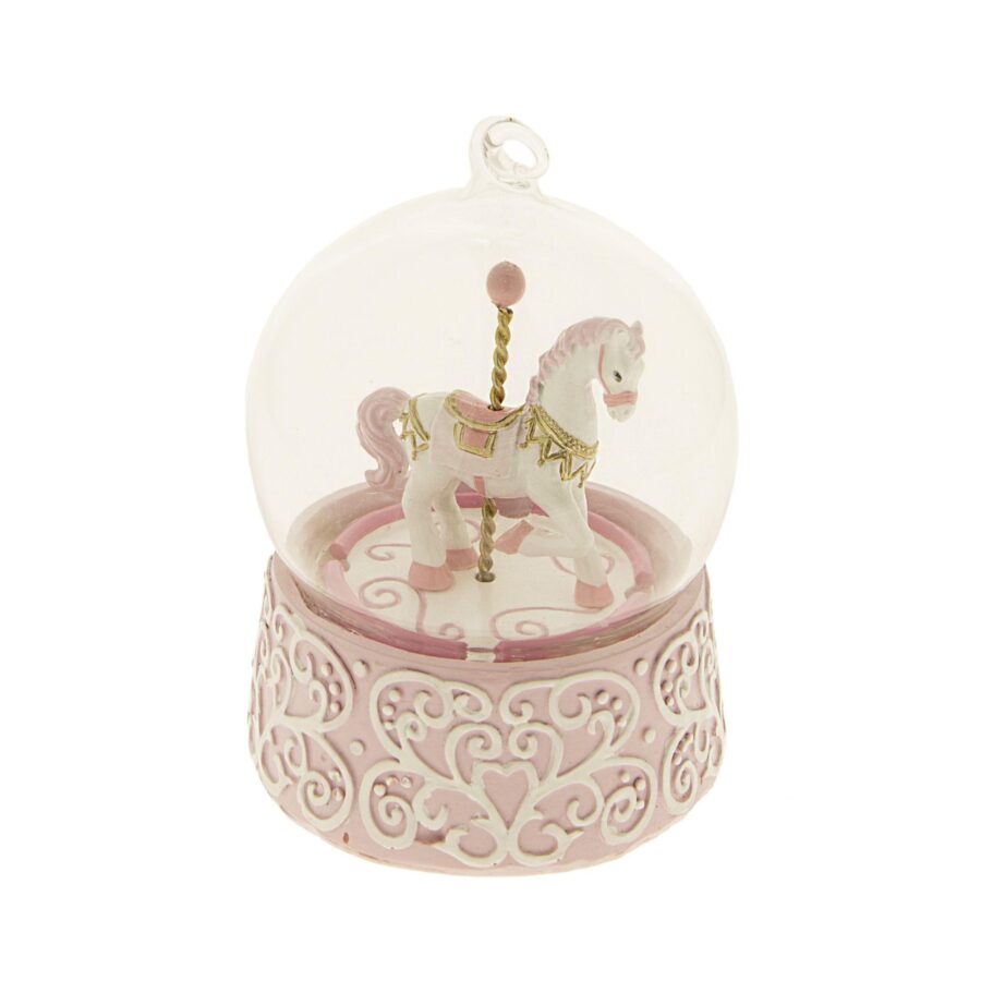 cavallo rosa con sfera