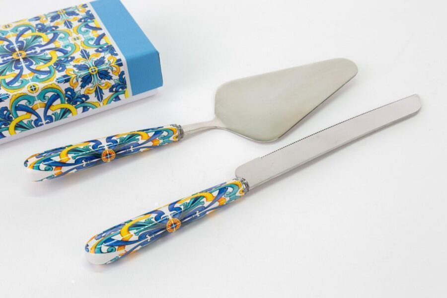 set 2 pz taglia torta con astuccio