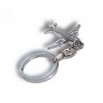 aereo ciondolo 3d in metallo cromato