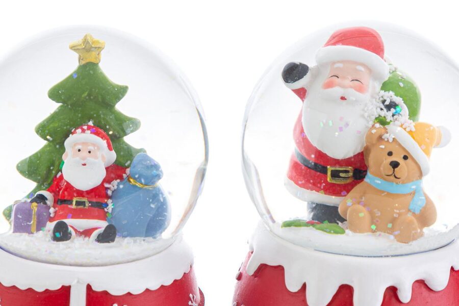 palla di neve natalizia a led - immagine 2