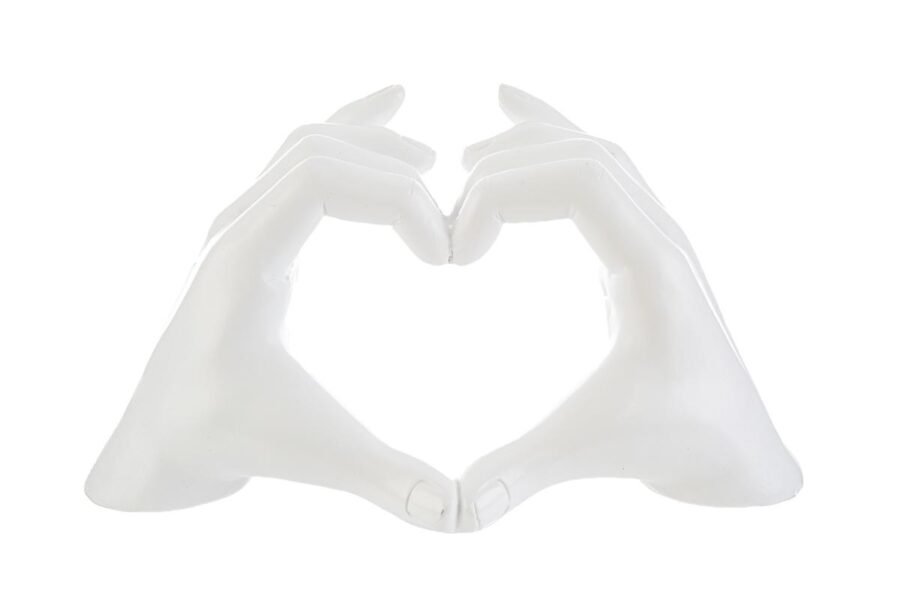 Cuore mani bianco