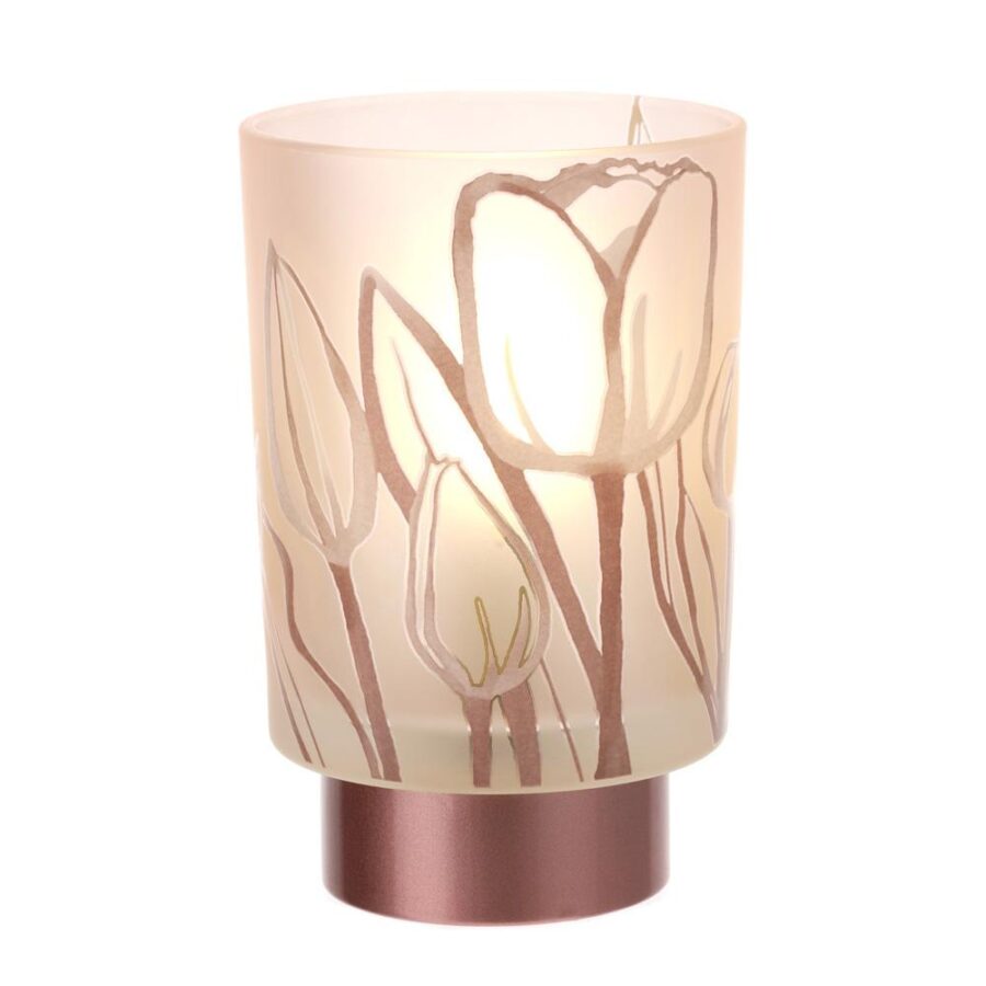 lampada vetro tulip rosa