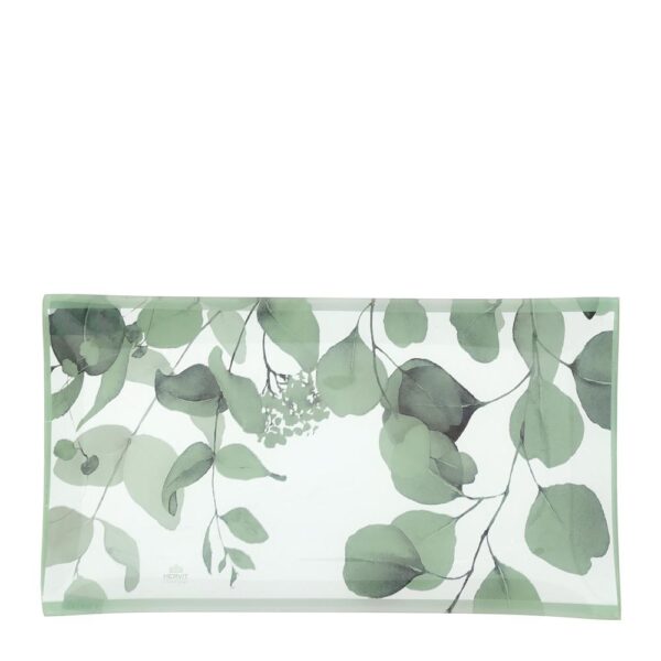 Piatto vetro botanic verde