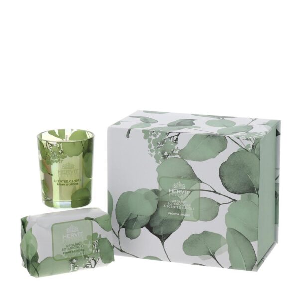 Set candela e saponetta verde