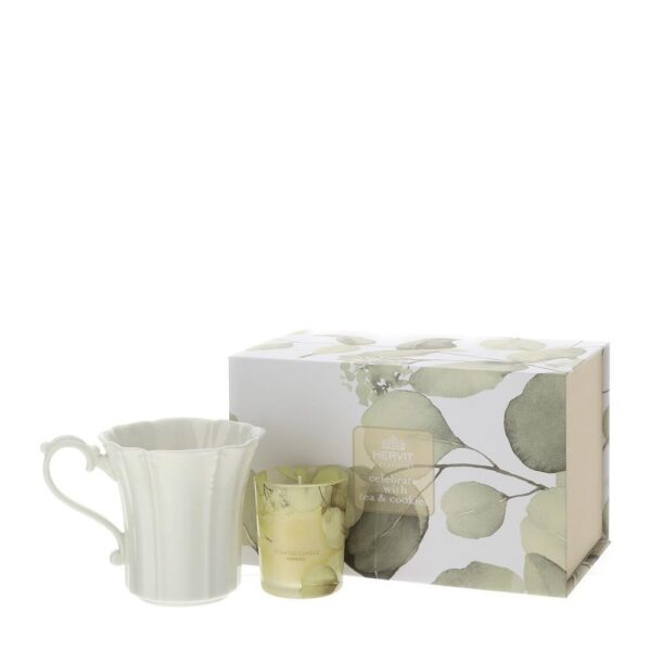 Candela e mug giallo hervit
