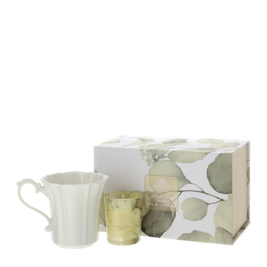 Candela e mug giallo hervit