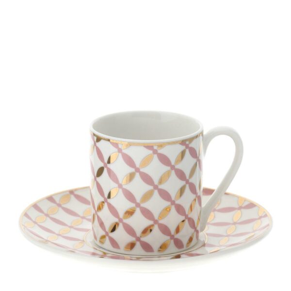 Set 2 tazzine caffè vlk rosa