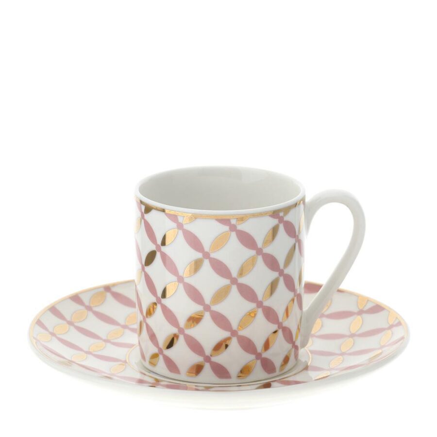 Set 2 tazzine caffè vlk rosa