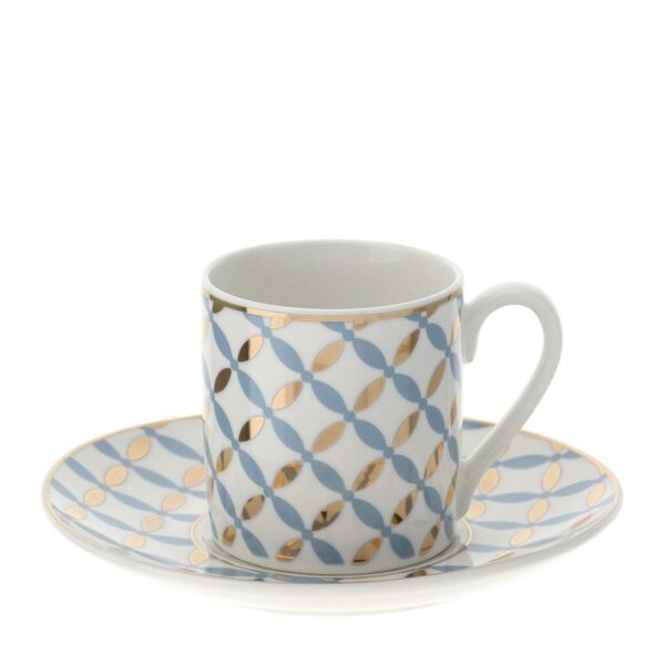 Set 2 tazzine caffè vlk azzurro