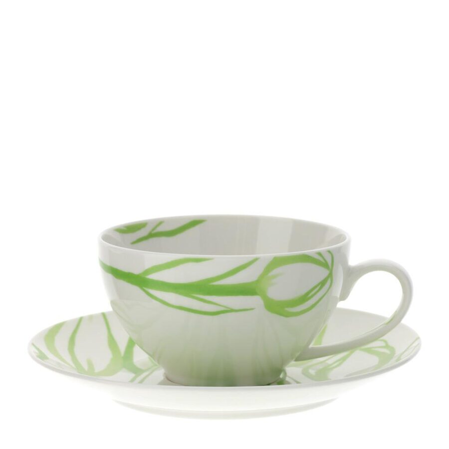 Tazza colazione tulip verde