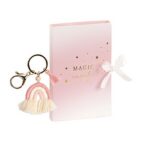 portachiavi arcobaleno rosa