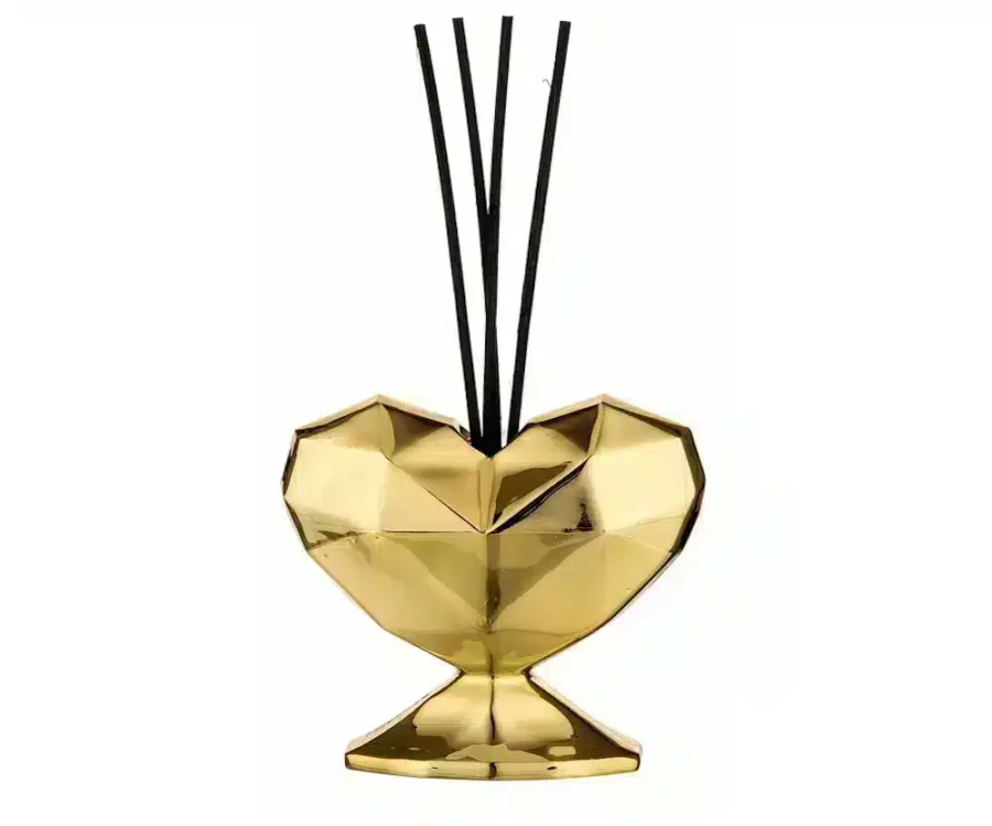 profumatore cuore sagomato oro