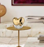 scultura mani cuore oro maxi - immagine 2