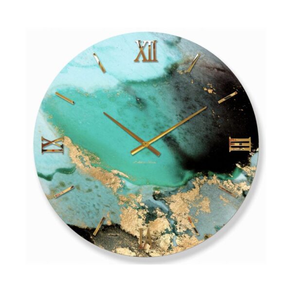 orologio effetto marmo ottanio