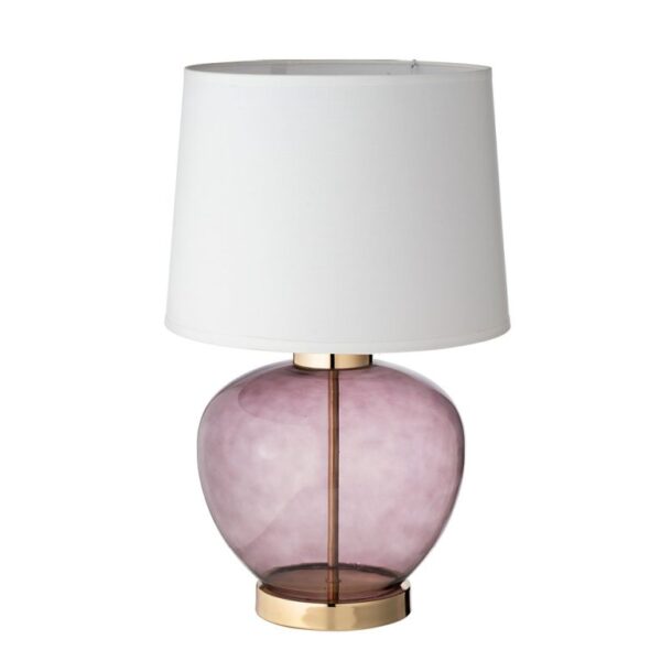 lampada da tavolo vetro lilla