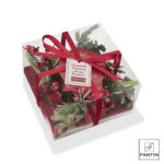 Cera profumata gr Rossa con Rami di Pino