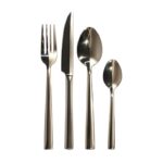 set 24 posate in acciaio light gold