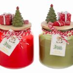 candela in barattolo albero e pacco