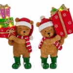 orsetti con pacchi natalizi led