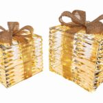 set 2 pacchi regalo gold shiny