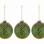 set 3 palline verde d.8cm