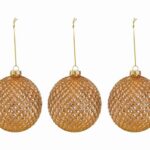 set 3 palline oro d.8cm