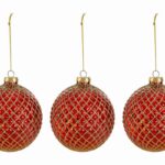 set 3 palline rosse d.10cm