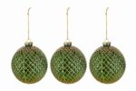 set 3 palline verde d.10cm