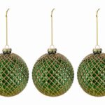 set 3 palline verde d.10cm