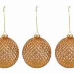 set 3 palline oro d.10cm