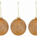set 3 palline oro d.12cm