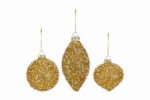 set 3 palline mix gold d.8cm