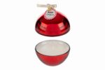 candela pallina in barattolo vetro rosso - immagine 2