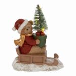 teddy su slitta luminoso