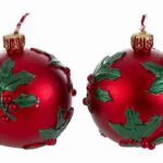 set 2 candele sfera rosse