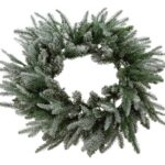 fuoriporta ghirlanda innevata