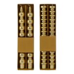 set 2 candele oro lunghe