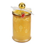 candela in barattolo oro con charm