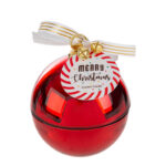 candela pallina vetro rosso picc