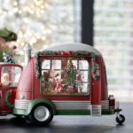 roulotte con babbo natale led e glitter - immagine 2