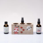 dispenser legno con 3 olii