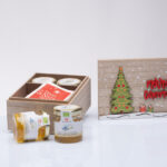 scatola legno con infusi e miele