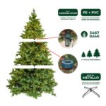 Albero di natale Courmayeur luxury 3000 Led 210cm - immagine 2