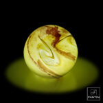 lampada sfera vetro gialla fantin