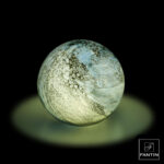 lampada sfera vetro turchese fantin