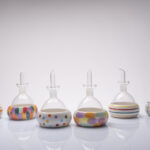 oliera vetro e ceramica cuore matto