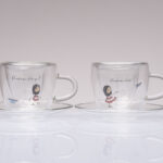 set 2 tazzine cuore vetro ''la tipa''