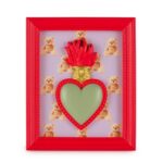 cornice con sacro cuore e teddy
